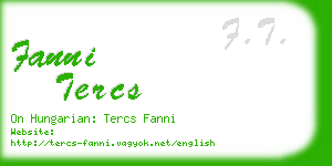 fanni tercs business card